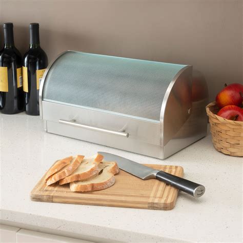 stainless steel bread box kohls|stainless steel bread box.